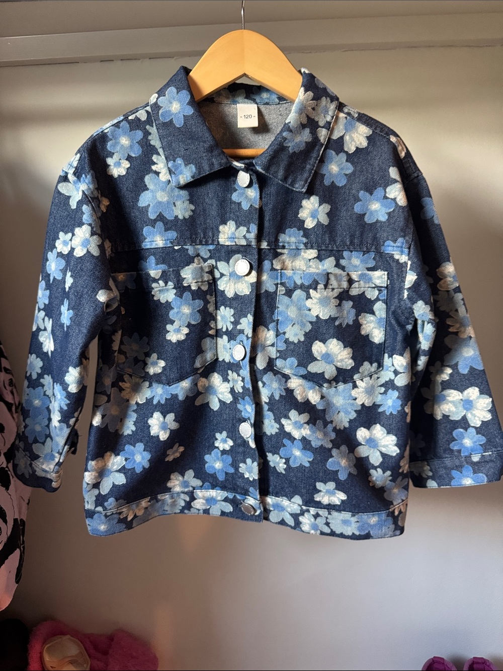 Kids Floral Denim Jacket